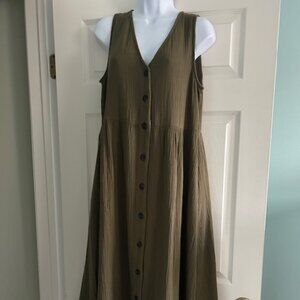 Madewell Sundress Size M Olive color